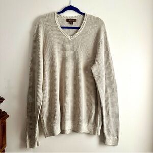 Jasso Ella • 100% Cotton V-Neck Cream Sweater‎